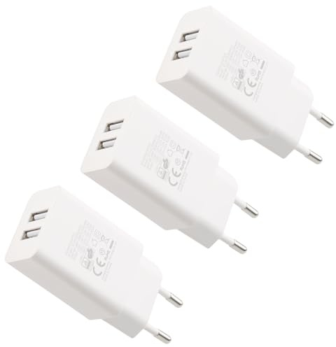 Presa USB 5 V 2 A 3 Pack, caricatore doppio USB 10 W con 2 porte