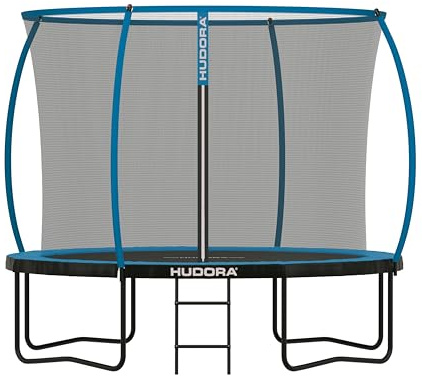 HUDORA Trampolin Up 300 – Outdoor Gartentrampolin Ø 300 cm mit stabilem Stahlrahmen und Sicherheitsnetz – große Sprungfläche für Kinder & Jugendliche – wetterfest & langlebig – blau