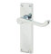 Polished Chrome Victorian Scroll Long Plate Lever Latch Door Handles 150mm