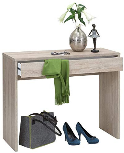 FMD Möbel 362-001_ei Checker Console ou Bureau avec Tiroir Bois Chêne 100 x 40 x 80 cm