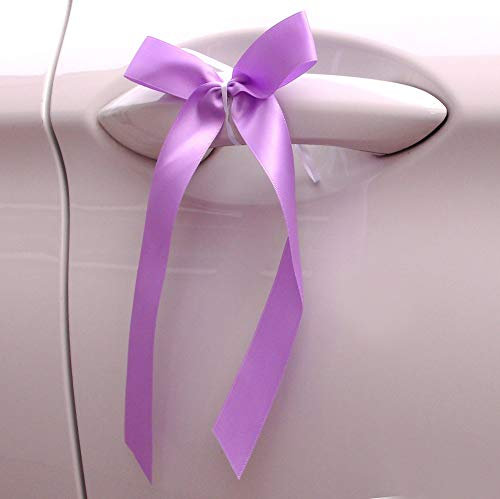 EinsSein 10x Voiture décoration Basic Set 21x2,5cm lilas deco voiture balai accessoire retroviseur accessoires rétroviseur mariage table repassage cortege decoration décoration cortège déco des mariés