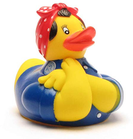 Duckshop I Rosie The Riveter Badeente I Quietscheente I L: 11 cm