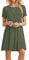 MOLERANI Summer Dresses for Women UK Casual T-Shirt Dress Short Sleeve Ladies Beach Dress (L, Army Green)