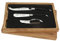 Laguiole en Aubrac - Set Kellnermesser Käsemesser Buttermesser - Griff Büffelhorn - Edles Wein Käse Besteck Geschenkset