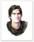AtoZStudio A89 Ian Somerhalder Poster // Damon Salvatore Vampire Diaries Poster // Wandkunst Portrait // Heimdekoration // Geschenk (20,3 x 25,4 cm)