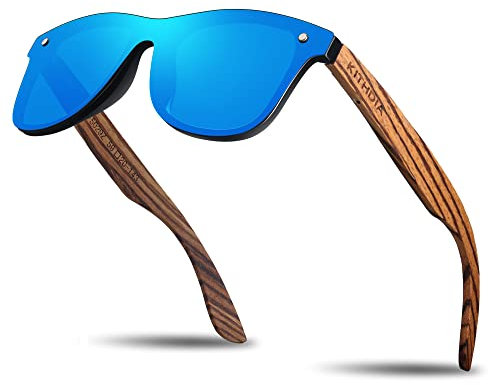 KITHDIA Polarizadas Madera Gafas De Sol Hombre/Mujer UV400 Protección S5029