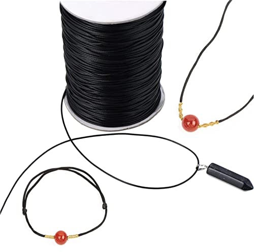 1.5mm/ 100 Yards Black Nylon Braided Lift Shade Cord for Blind Shade Mini Blind Cord Replacement String for Braided Necklaces, Gardening Plant and Crafts