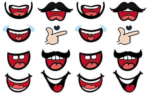 TOYANDONA 80pcs Cute Lip Stickers - Mouth Cover Stickers for Face Cover