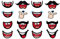 TOYANDONA 80pcs Cute Lip Stickers - Mouth Cover Stickers for Face Cover