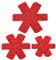 Pot Pan Protectors, Set of 12 and 3 Size, Red Pan Dividers/Separators Pad for Stacking Cookware in Kitchen Cupboard