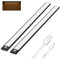 Klighten 2 Stück Schrankleuchten mit Bewegungsmelder, 60cm, LED Sensor Licht mit 113 LED, USB Wiederaufladbar Batterie Nachtlicht Schranklicht für Schrank Flur Küche, Auto/ON/OFF, Warmweiß, Schwarz