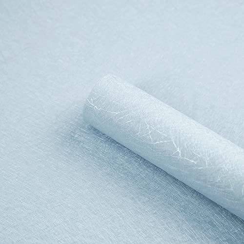 Abyssaly Klebefolie blau selbstklebende folie 40 cm x 300 cm Dekofolie Möbelfolie Tapeten Seidenmatt Prägung Wasserdichte Dekoration für Möbeloberfläche Wände Schränke