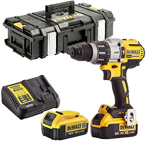 Dewalt DCD996N 18V Brushless Combi Drill with 2 x 4.0Ah Batteries Charger & Tool Box