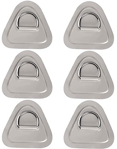 Snner 6 stücke Aufblasbare Boot D-Ring Patch Heavy Duty Kayak Canoe D-Ring PVC Patch Zubehör grau