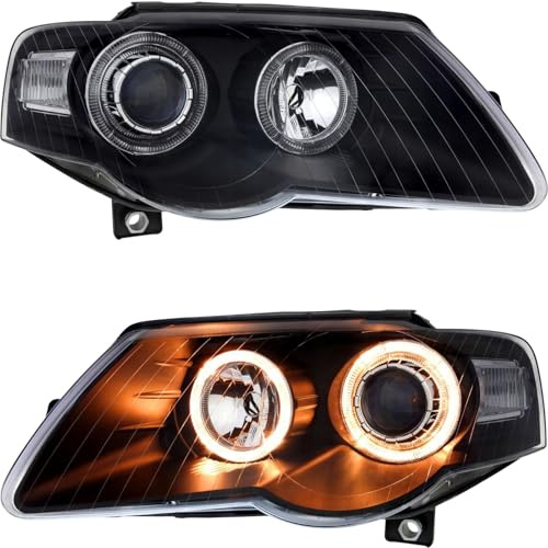 CR-Lights Angel Eyes Scheinwerfer für VW Passat 3C schwarz | Stellmotor | 03.2005-2010 | Set