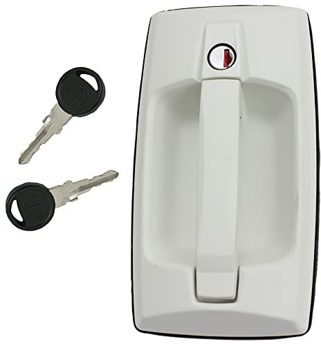 ZADI - Cerradura para puerta de caravana, color blanco