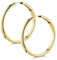 Materia Breite Creolen Gold 4mm - Damen Ohrringe Silber 925 Ø 40mm SO-356