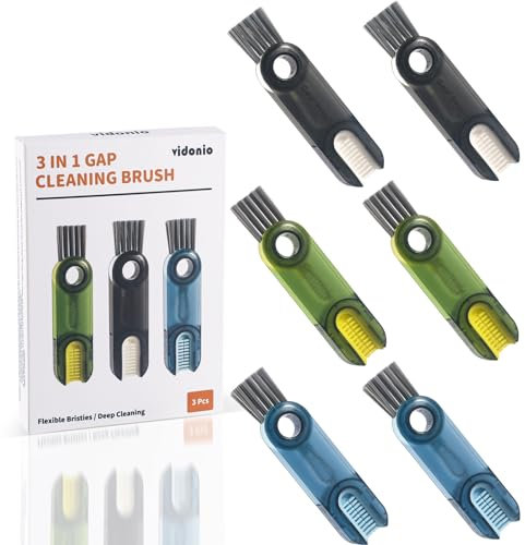 3 in 1 Cup Lid Gap Cleaning Brush Set, Multifunctional Insulation Bottle Cleaning Tools, Mutipurpose Tiny Silicone Cup Holder Cleaner, Home Kitchen Cleaning Tools