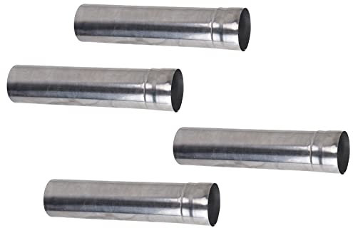 Colcolo Dia 2.36 inch Flue Extension Tubes Chimney Pipe Fire Place Stoves Pipe Bulk for Outdoor Tent Stoves Jack Camping Wood Log Burning Stoves Burner, 4Pcs 6x30cm