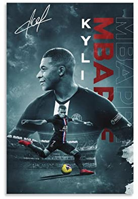 Kylian Mbappé Poster 2, Wandkunst, Leinwanddruck, Poster, Zuhause, Badezimmer, Schlafzimmer, Büro, Wohnzimmer, Dekor, Leinwandposter, ungerahmt: 40 x 60 cm