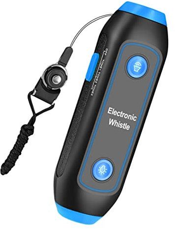 Baluue Silbato Electrónico De con Linterna Led y Cordón para Árbitros Entrenadores Profesores y Actividades Camping y Senderismo