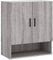 vidaXL Wandschrank, Hängeschrank mit viel Stauraum, Wandmontage Badschrank Medizinschrank, Aufbewahrungsschrank für Wohnzimmer, Grau Sonoma Holzwerkstoff