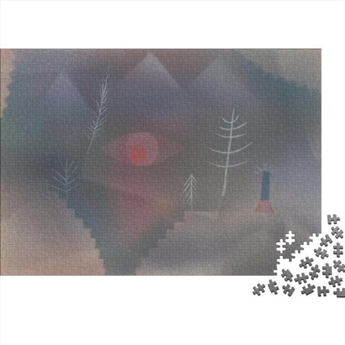 Paul Klee Holz Puzzle 1000 Teile Puzzles Für Erwachsene Lernspiel Herausforderungsspielzeug,Übung Für Den Geist,1000-teilige Puzzlespiel 1000pcs