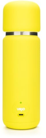 Vejo Portable Travel Blender for Protein Shakes & Powders | 12oz Rechargeable Personal Mixer Bottle | Stainless Steel Interior | Fits Car Cup Holders | Dishwasher Safe | Gym, School, Outdoors | Yellow