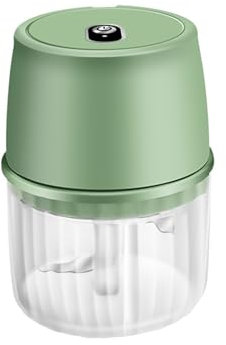 Wizoowip Cordless Mini Food Chopper Electric Garlic 250ml Usb Rechargeable One-button Operation Easy to Use Green