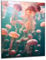 DARO Design - Wand-Bild 6mm HDF 30x20 cm rosa Quallen im Wasser - Wand-Deko Bilder Wohnzimmer
