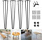 TRIOBLADE 4PCS Hairpin Table Legs 4”-28” Sturdy DIY Carbon Steel Table Legs with Free Screws and Floor Protector Feet Stable Furniture Legs Coffee Table Legs (8 Inch/ 20 cm - Cabinet)