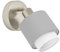 EGLO Wandlampe Bellizzi, Wandleuchte innen mit schwenkbarem Spot, Wandspot aus Textil in Silber, Grau und Weiß, Wand Lampe für Wohnzimmer und Schlafzimmer, E14 Fassung