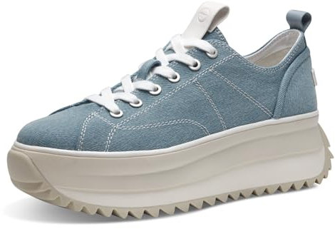 Tamaris Schnürer Damen Vegan sportlich blau,EU 42