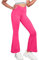 Arshiner Pantalon évasé pour Fille Taille Haute Pantalon Cloche pour Enfants Leggings Pantalon Jambe Sport Loisirs Pantalon de Yoga pour Enfants Rose Vif 160