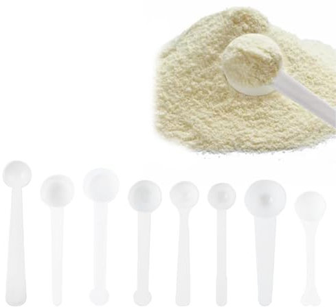 8 Pezzi Cucchiai Dosatori Trasparente in Plastica,Misurino Grammi, Cucchiaio Dosatore 1g,2g,3g,5g,10g, Grammi Misurino Misuratore di Proteine del Caffè in Polvere, per Misure Sperimentali in Cucina
