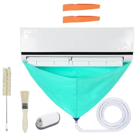 Split Air Conditioner Cleaning Cover - AC Washing Dust Cover Bag, Integrated Water Cover | Air Conditioning Dust and Water Protection Bag, Cleaning Cover for Shop, Hotel, Work Area, Home Maintenance