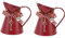 Garneck 2 STK Blecheimer Blumentopf Vintage blumentopf Vintage blumentöpfe Hochzeitsvase Herzstück Verzinkter Blumentopf blumenregal blumenbank Retro-Eimer-Schmuck Blumeneimer aus Eisen