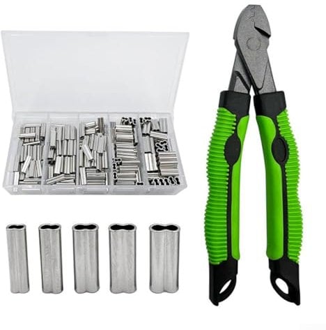 Non Slip Handle for Fishing Crimping Plier, Smooth Incision Copper Pipe for Tackle Holder Sleeve (Double Hole Copper Tube)