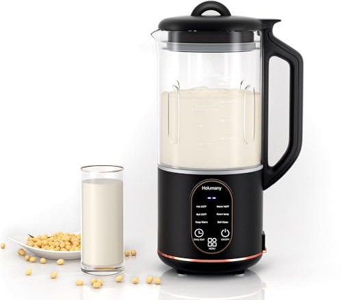 Holumany Automatic Plant-Based Milk Maker - 35oz, Delay Start, Keep Warm, Self Clean, Boil Water, Non-Dairy Beverages