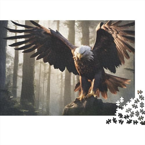 SAFGTXHTR Eagle Wooden Jigsaw Puzzle Waterproof 1000 Piece Jigsaw Puzzles for Adults Impossible Adults Jigsaw Puzzle Home Decoration Puzzle