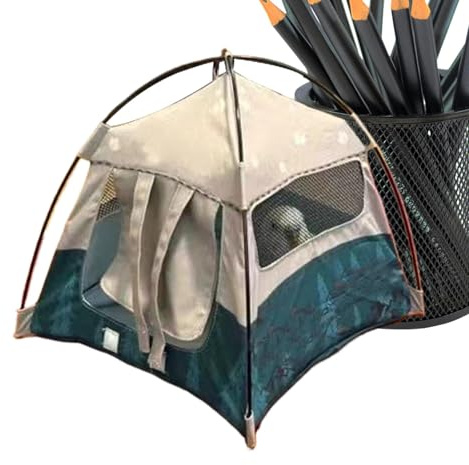 Tiny Camping Tent Model | Miniatur-Außenzelt für Feengärten, Fotografie-Requisiten, Camping-Dekor | Kleine Camping-Ausrüstung für Puppenhäuser, Dekora