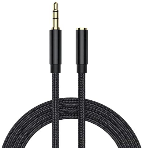 Leloco 3,0m klinkenkabel 3,5mm Klinke Verlängerung, Kopfhörer Verlängerungskabel, Aux Verlängerungskabel für Kopfhörer, Headset, Smartphones, Tablet, Media-Player, Autoradios usw (Schwarz)