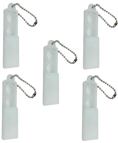 Hearing Aid Battery Case 5pcs Plastic Hearing Aid Battery Storage Boxes with Keychain Pocket Size Holder Portable Travel Case Practical for