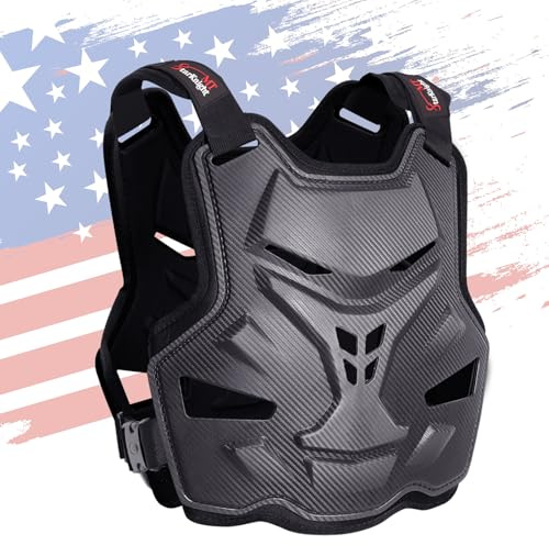 StarknightMT Motorrad-Brustschutz für Erwachsene, Herren, Motocross-Brustpanzer, verstellbar, leicht, Körperpanzerweste für Dirt Bike, Motocross, Reiten, Rennen, Radfahren, Skifahren, Skaten