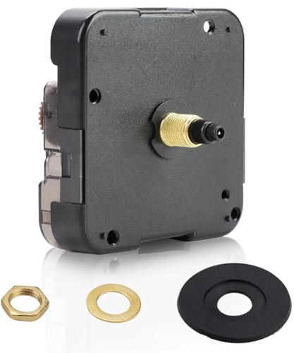 Replacement 12888 Silent Quartz Mechanism Wall Clock Motor Battery Operated DIY Repair Parts Kit Axis Length 16mm No Hands Shaft No Ticking Precise Sweep