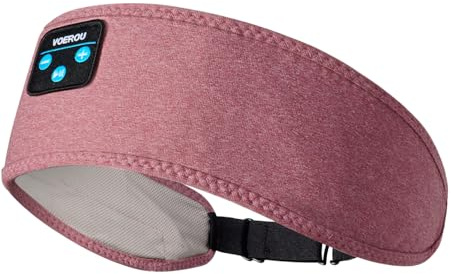 Voerou Fascia Bluetooth 5.4 per Dormire, Lavabile, Viaggio, Marsala | Altoparlanti 0,2, 12h batteria, tessuto traspirante lavabile, pannello sottile, vestibilità 18,5-24, ideale viaggi.