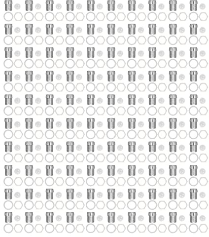 Kit de clips de montage sur panneau de diodes électroluminescentes, 100 jeux, support LED 10 mm, plastique chromé pour le montage de composants électroniques et les applications