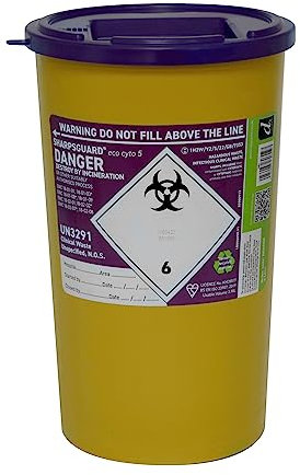 Sharpsguard DNDD605 Sharps Bin, 5L, Purple