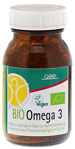 GSE Perillaöl Kapseln, Omega-3 Öl, 90 Tabletten Algenöl ungesättigte Fettsäure, 100% vegan und ohne Zusatzstoffe, BIO-Qualität