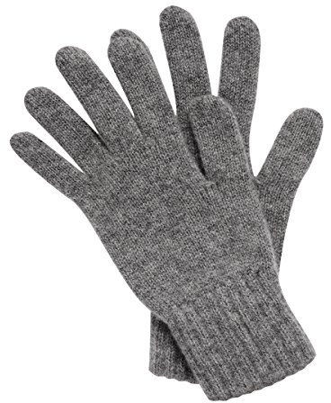 ScotlandShop Damen Kaschmir-Handschuhe aus Schottland Gr. One size, Flannel Grey